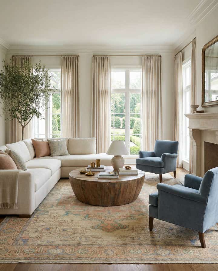 8' 5 x 10' 2 Hand Knotted Oushak Wool Rug