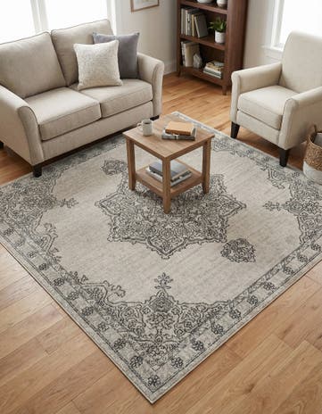 Ivory Nyla Square Rug