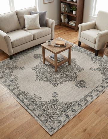 Ivory Nyla Square Rug