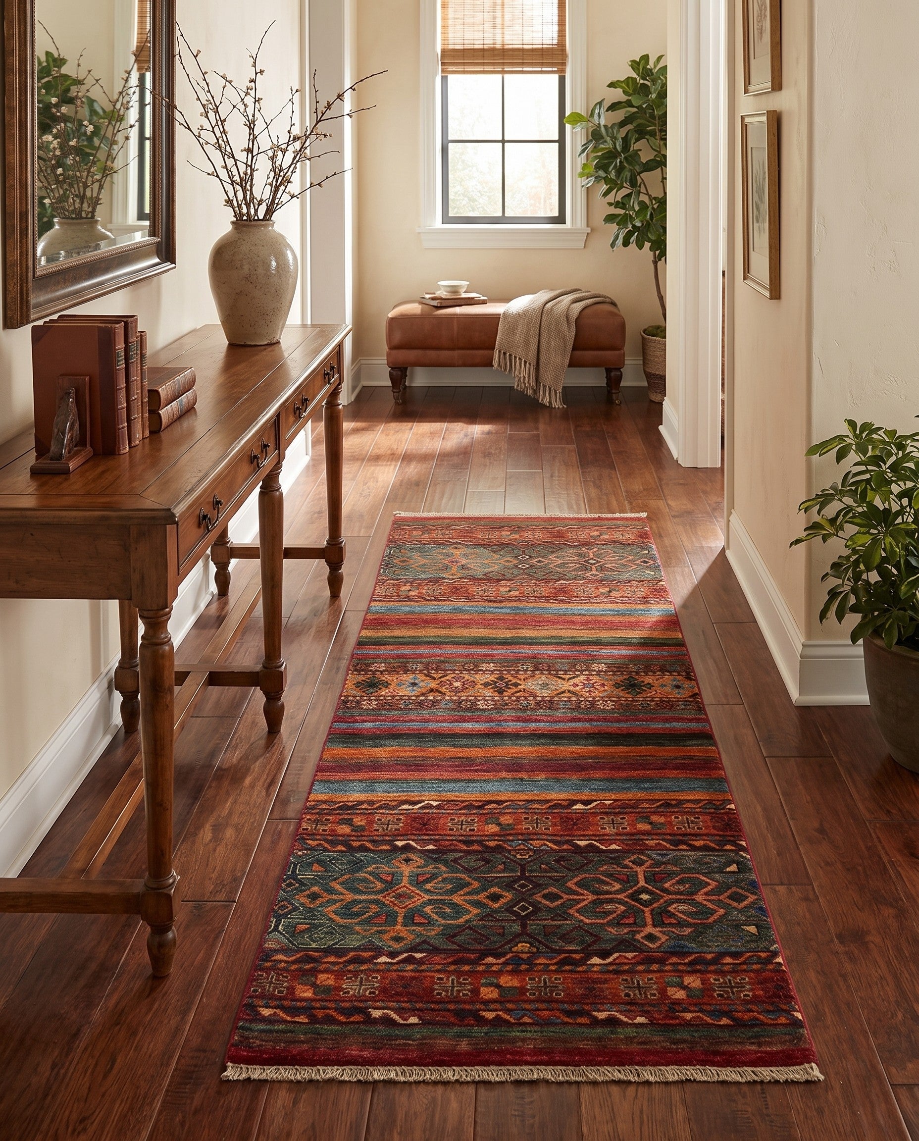 2' 7 x 6' 8 Hand Knotted Kazak Runner Rug