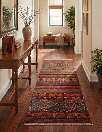 2' 7 x 6' 8 Hand Knotted Kazak Runner Rug