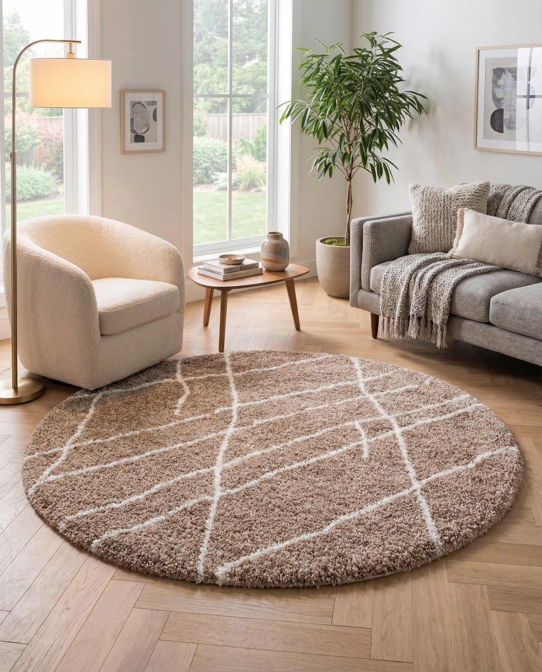 Primary image  7' 10 x 7' 10 Soft Touch Shag Round Rug