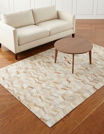 3' 11 x 5' 10 Cowhide Stocks Rug