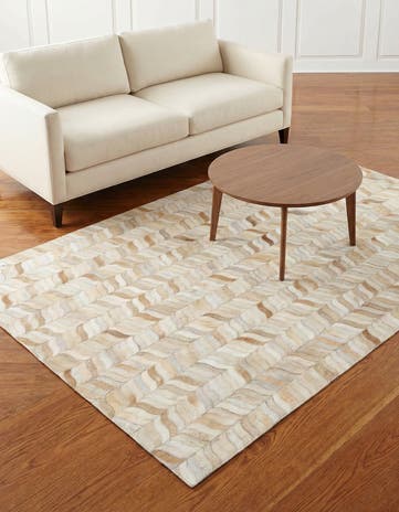 3' 11 x 5' 10 Cowhide Stocks Rug