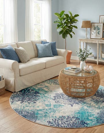 7' x 7' Ariel Round Rug