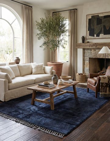 5' 6 x 8' Hand Knotted Moroccan Wool Rug