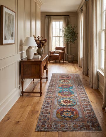 2' 9 x 8' 8 Hand Knotted Ariana Ziegler Runner Rug