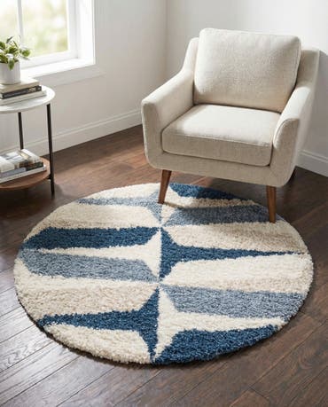  3' 3 x 3' 3 Athena Shag Round Rug