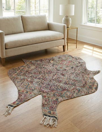 4' 7 x 6' Hand Knotted Ultra Vintage Persian Wool Rug