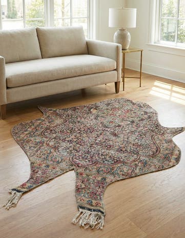 4' 7 x 6' Hand Knotted Ultra Vintage Persian Wool Rug