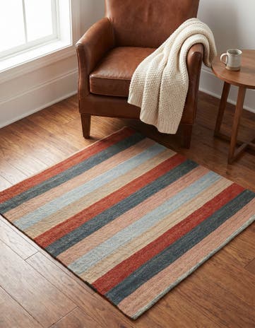 3' 3 x 3' 3 Hand Knotted Persian Wool Square Rug