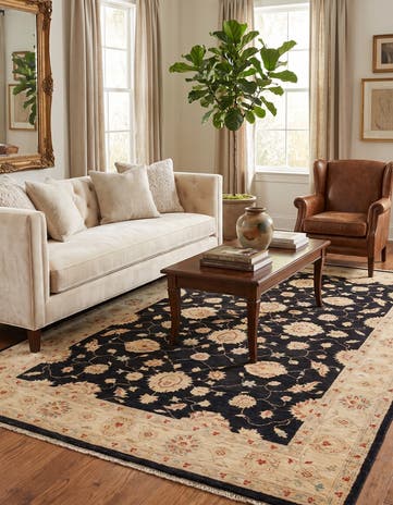 5' 6 x 8' 1 Hand Knotted Ziegler Rug
