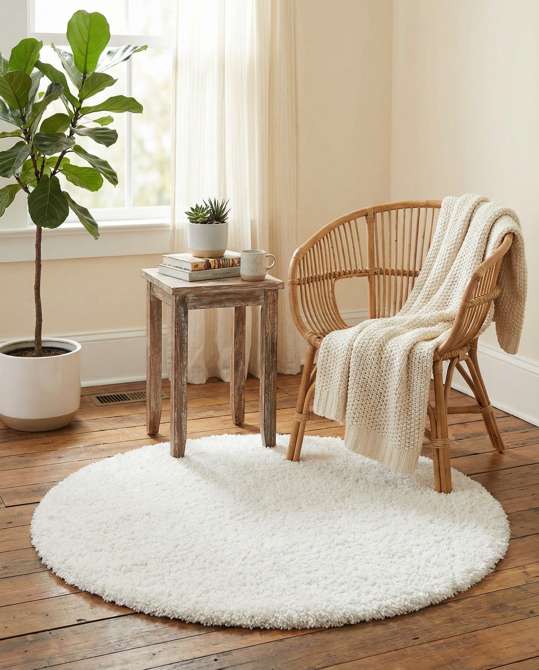 3' x 3' Zermatt Shag Round Rug