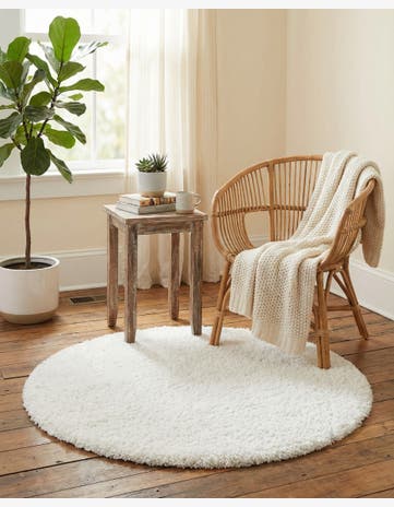 3' x 3' Zermatt Shag Round Rug