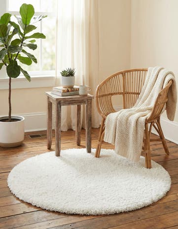 3' x 3' Zermatt Shag Round Rug