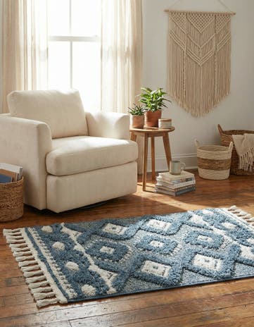 Blue Boho Rug