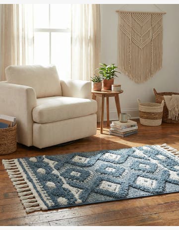 Blue Boho Rug