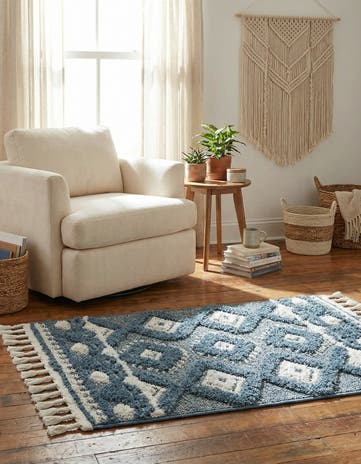 Blue Boho Rug