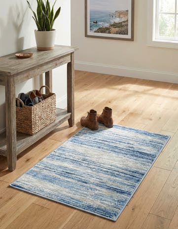 Blue Ivory Gabbeh Rug