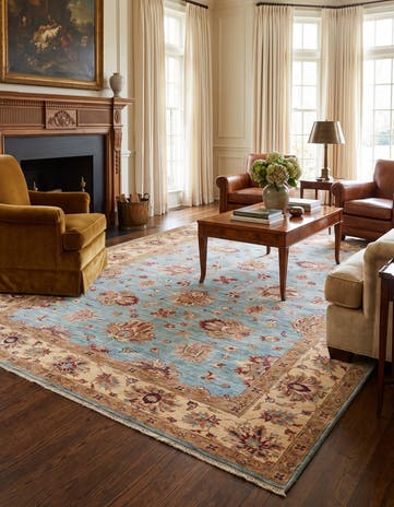5' 9 x 7' 5 Hand Knotted Ziegler Rug
