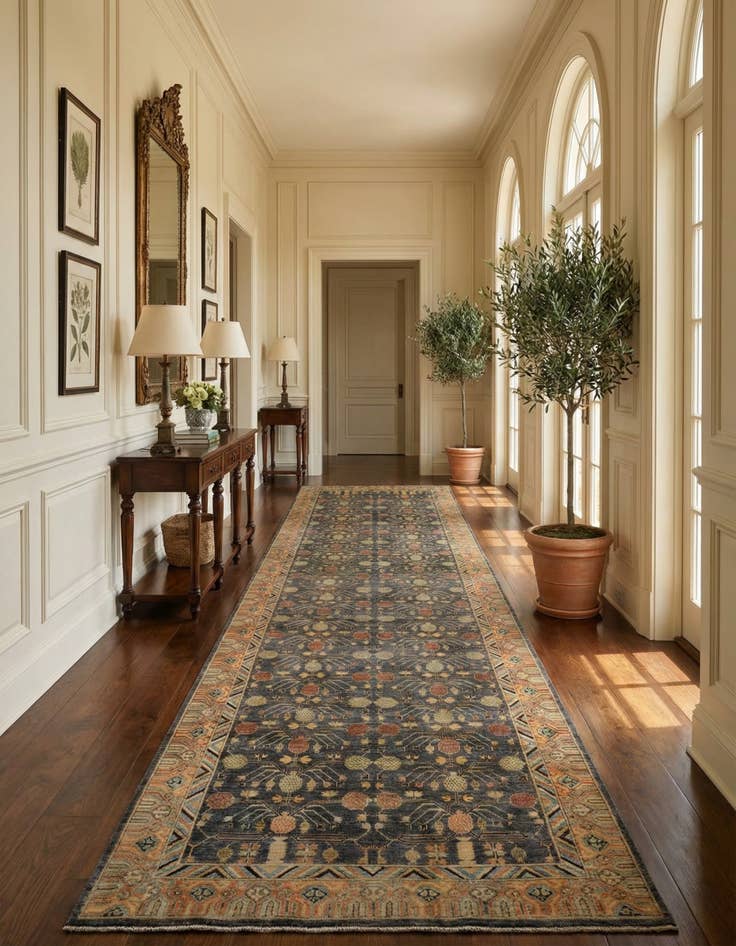 Detail image of 6' 2 x 19' 1 Hand Knotted Kazak Wool Runner Rug