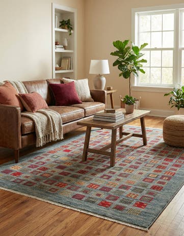 Blue Kashkuli Gabbeh Rug