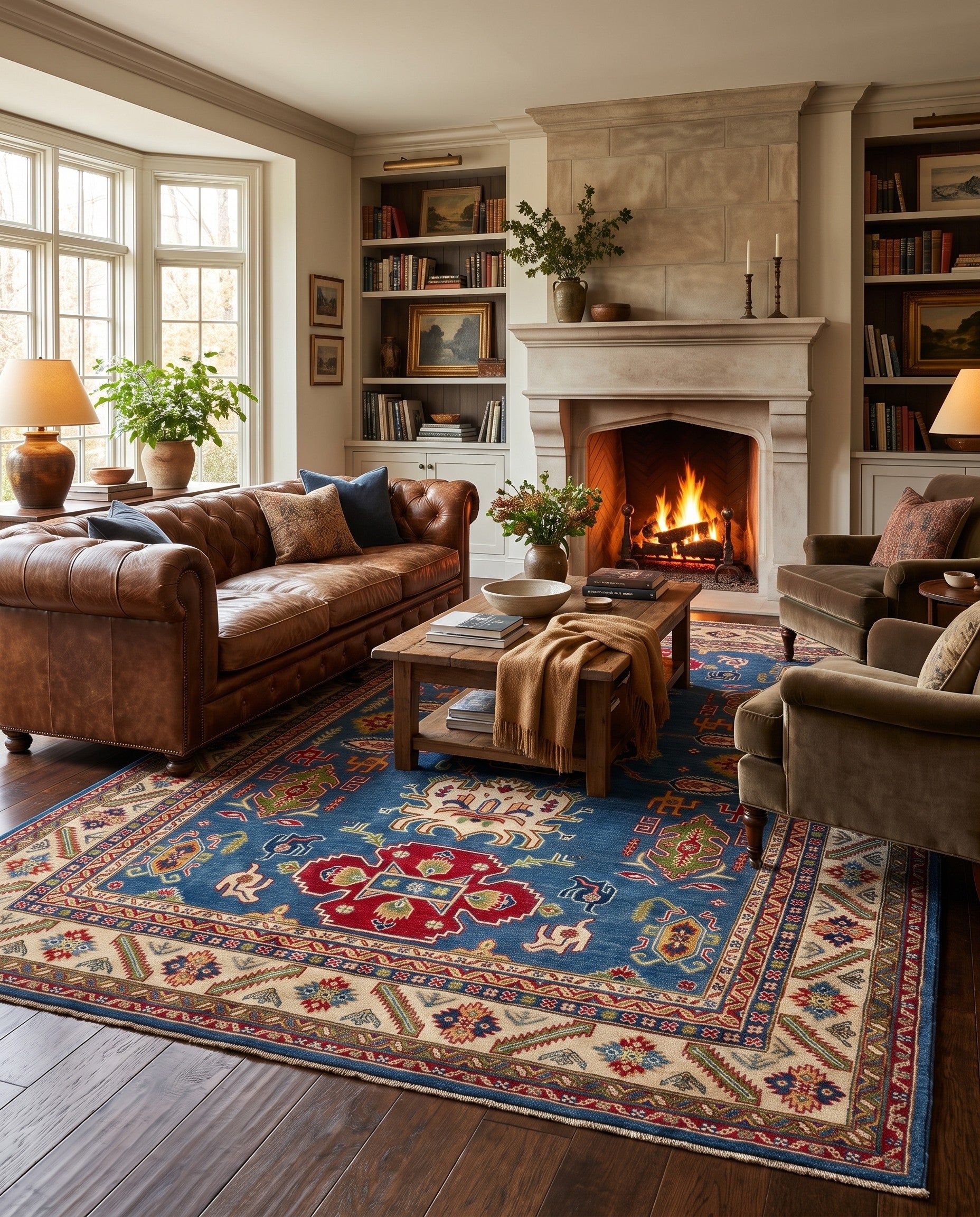 6' 6 x 10' 2 Hand Knotted Kazak Rug