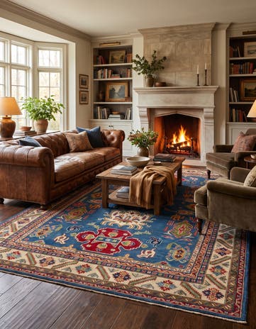 6' 6 x 10' 2 Hand Knotted Kazak Rug