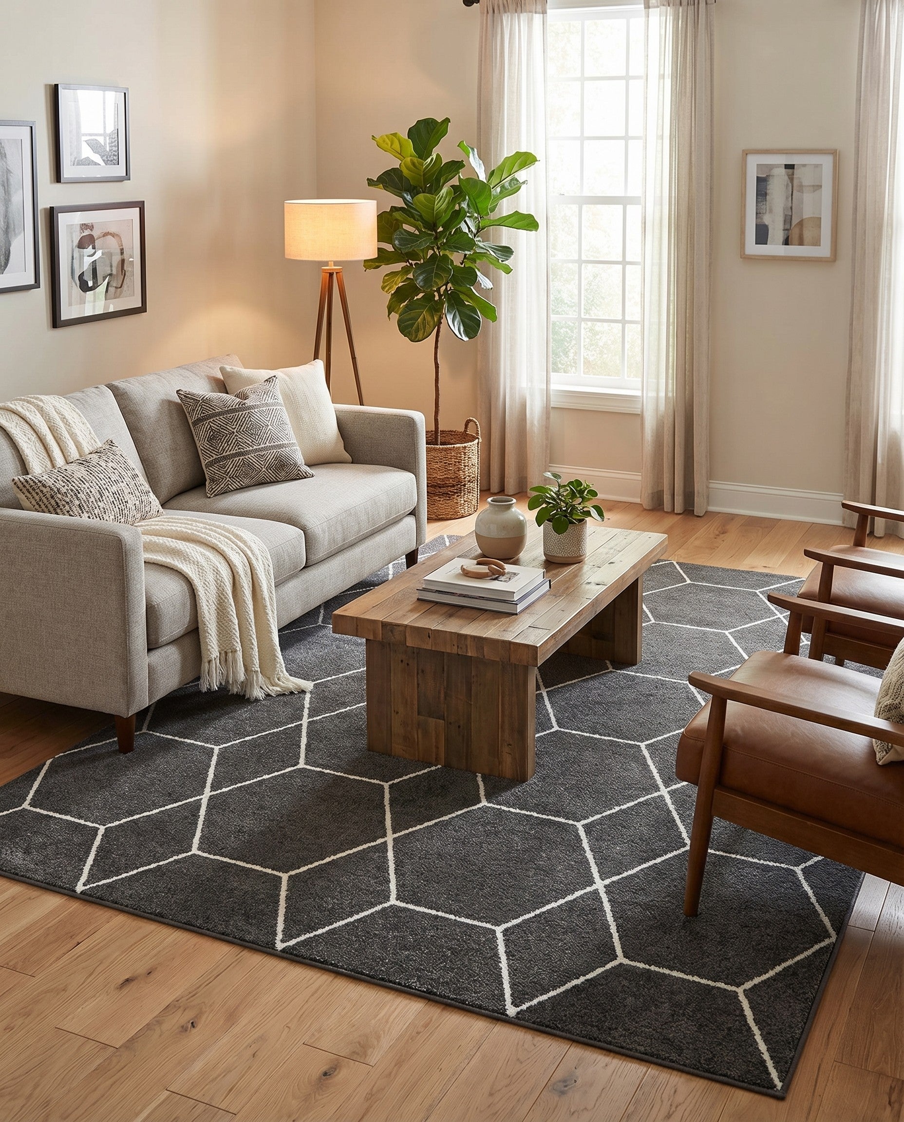 Primary image 7' x 10' Trellis Frieze Rug