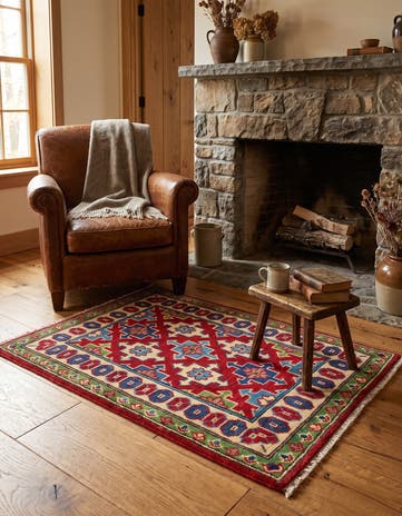 2' 1 x 3' Hand Knotted Kazak Rug