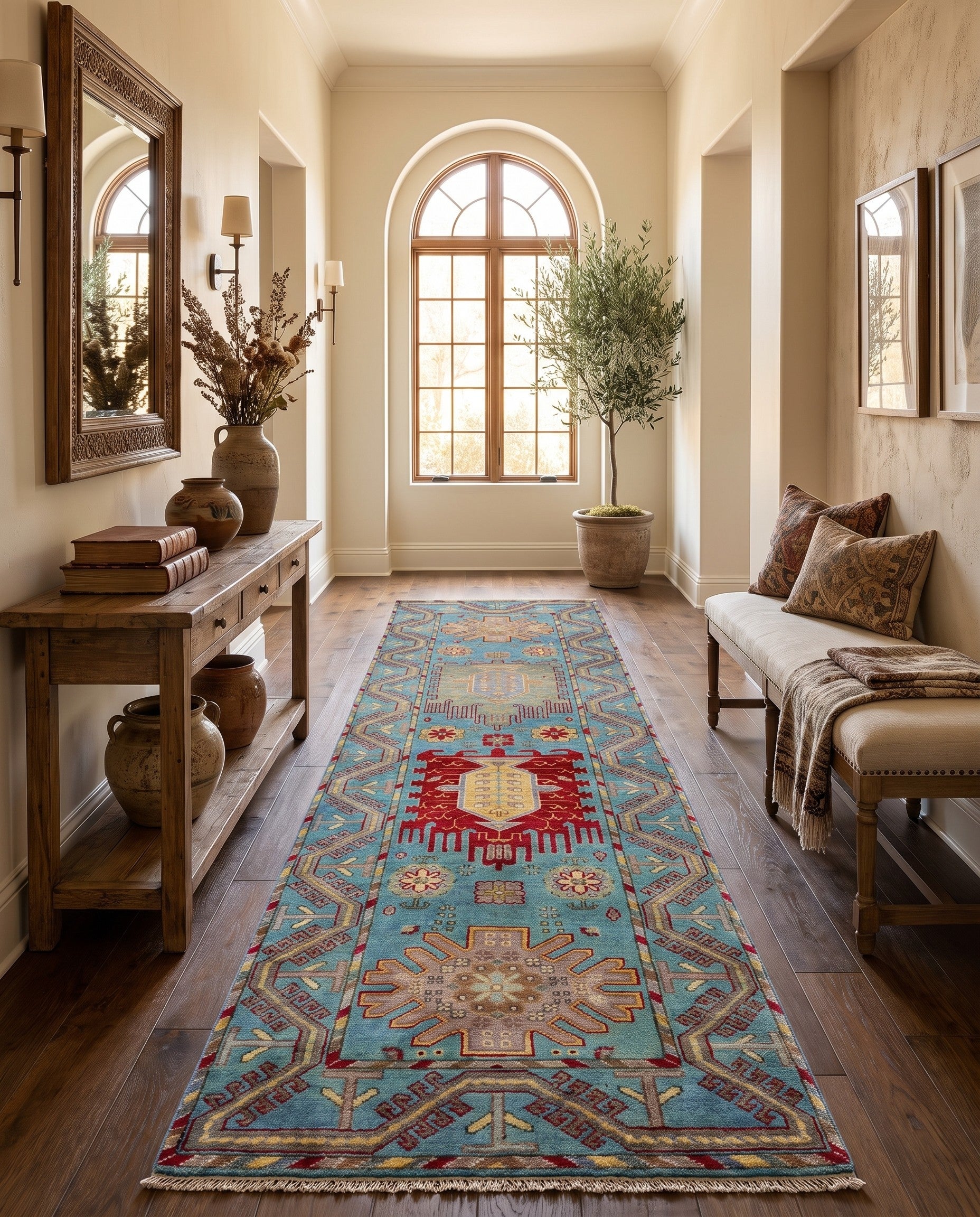 2' 9 x 10' 1 Hand Knotted Kazak Runner Rug