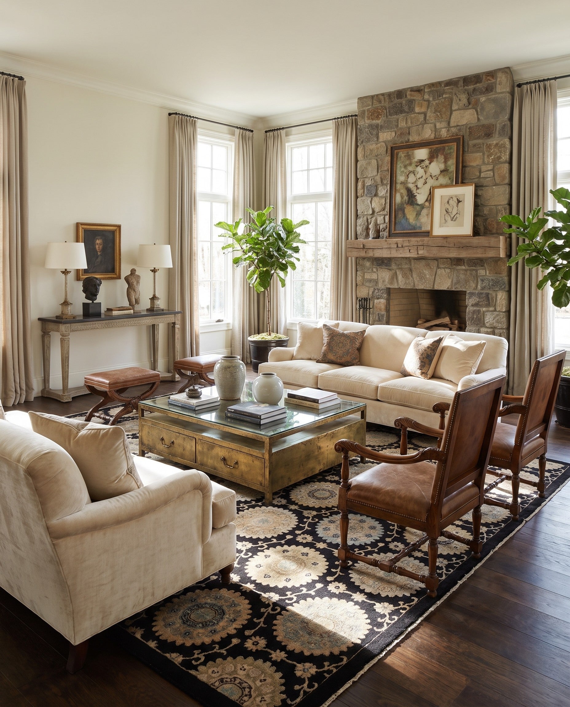 9' 11 x 13' 11 Hand Knotted Ziegler Rug