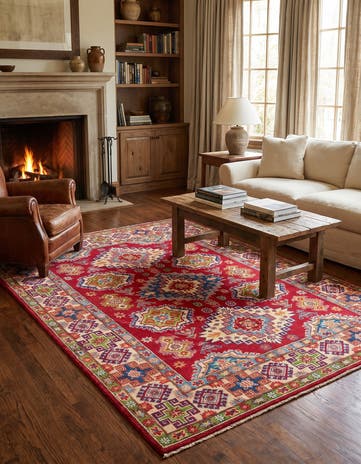 5' 1 x 7' Hand Knotted Kazak Rug