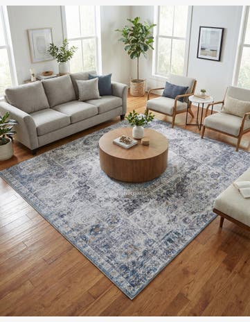 Vintage Ivory Yara Square Rug