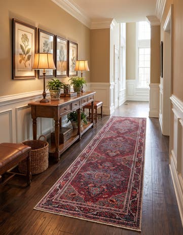 2' 6 x 13' Washable Timeless Runner Rug