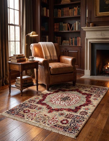 2' x 3' 1 Hand Knotted Mamluk Ziegler Rug