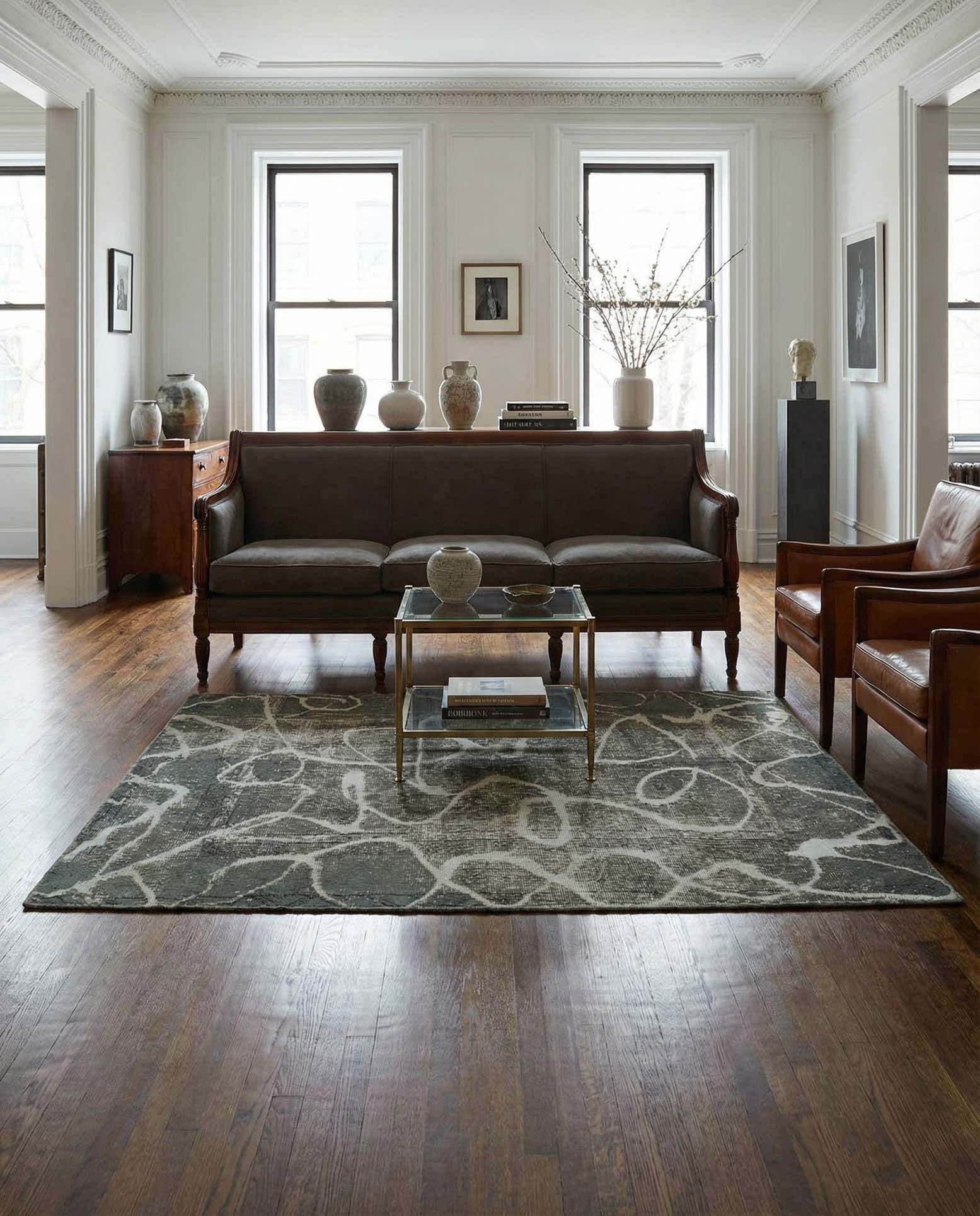 4' 5 x 6' 4 Hand Knotted Ultra Vintage Persian Wool Rug