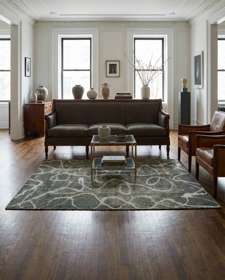 Detail image of 4' 5 x 6' 4 Hand Knotted Ultra Vintage Persian Wool Rug