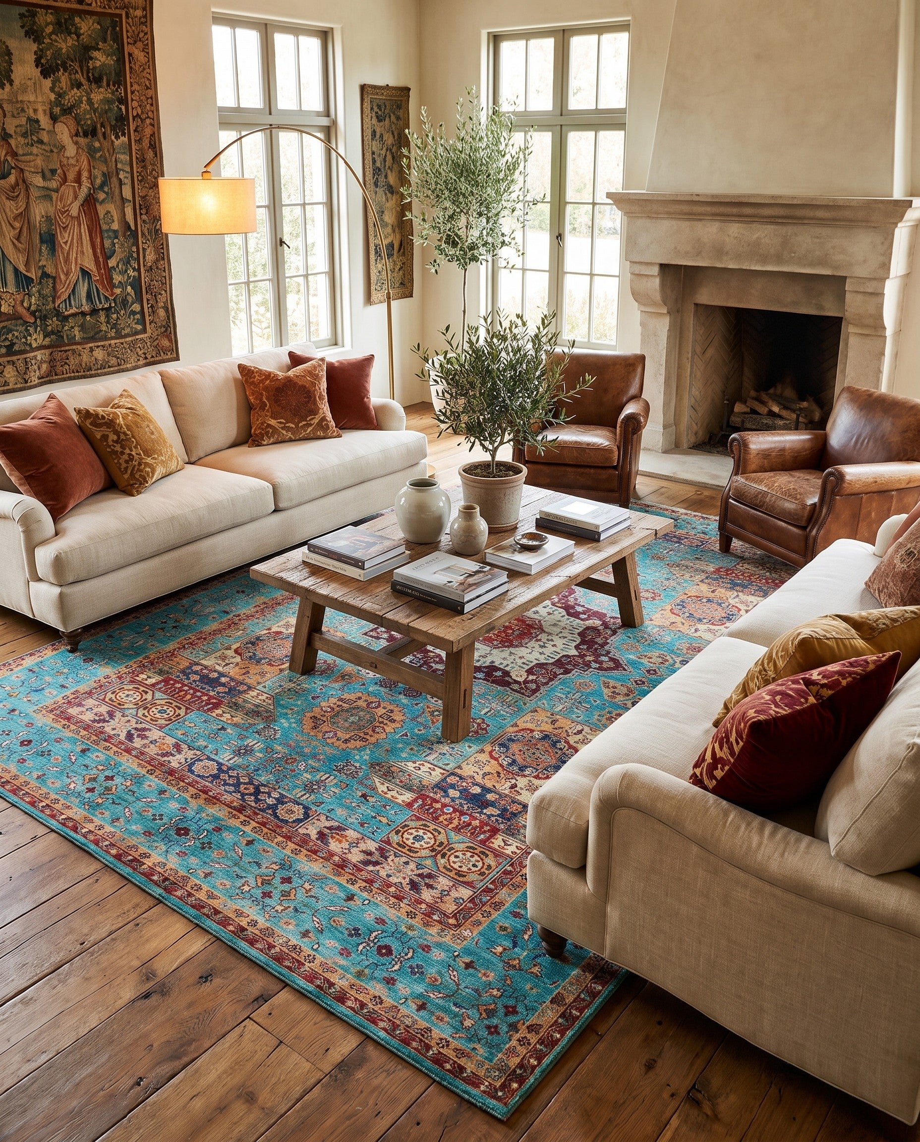 6' 11 x 10' Hand Knotted Ariana Ziegler Rug