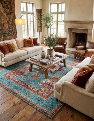 6' 11 x 10' Hand Knotted Ariana Ziegler Rug