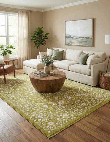 Light Green Modern Classical Rug