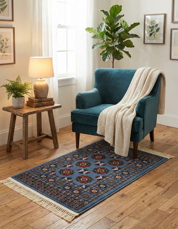 Blue Bokhara Rug