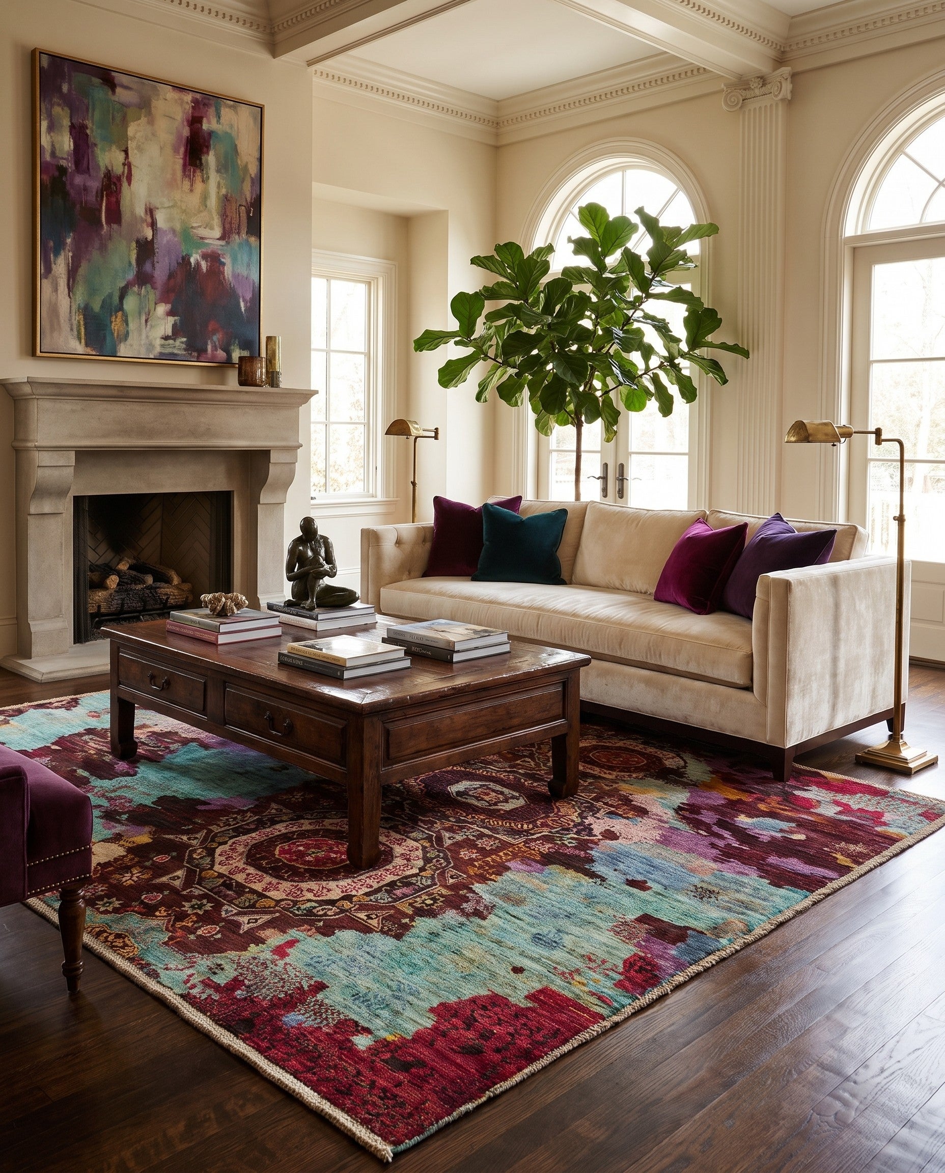 5' 8 x 7' 10 Hand Knotted Mamluk Ziegler Rug