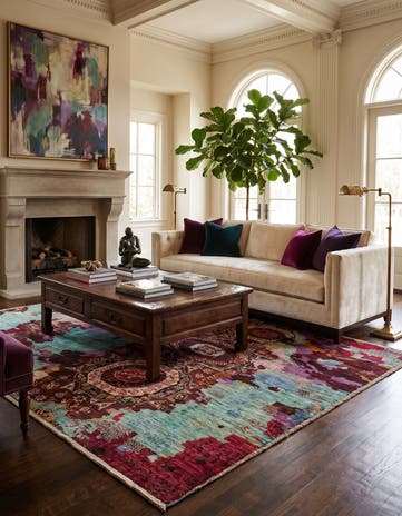 5' 8 x 7' 10 Hand Knotted Mamluk Ziegler Rug
