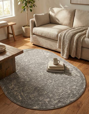 Gray Oregon Oval Rug