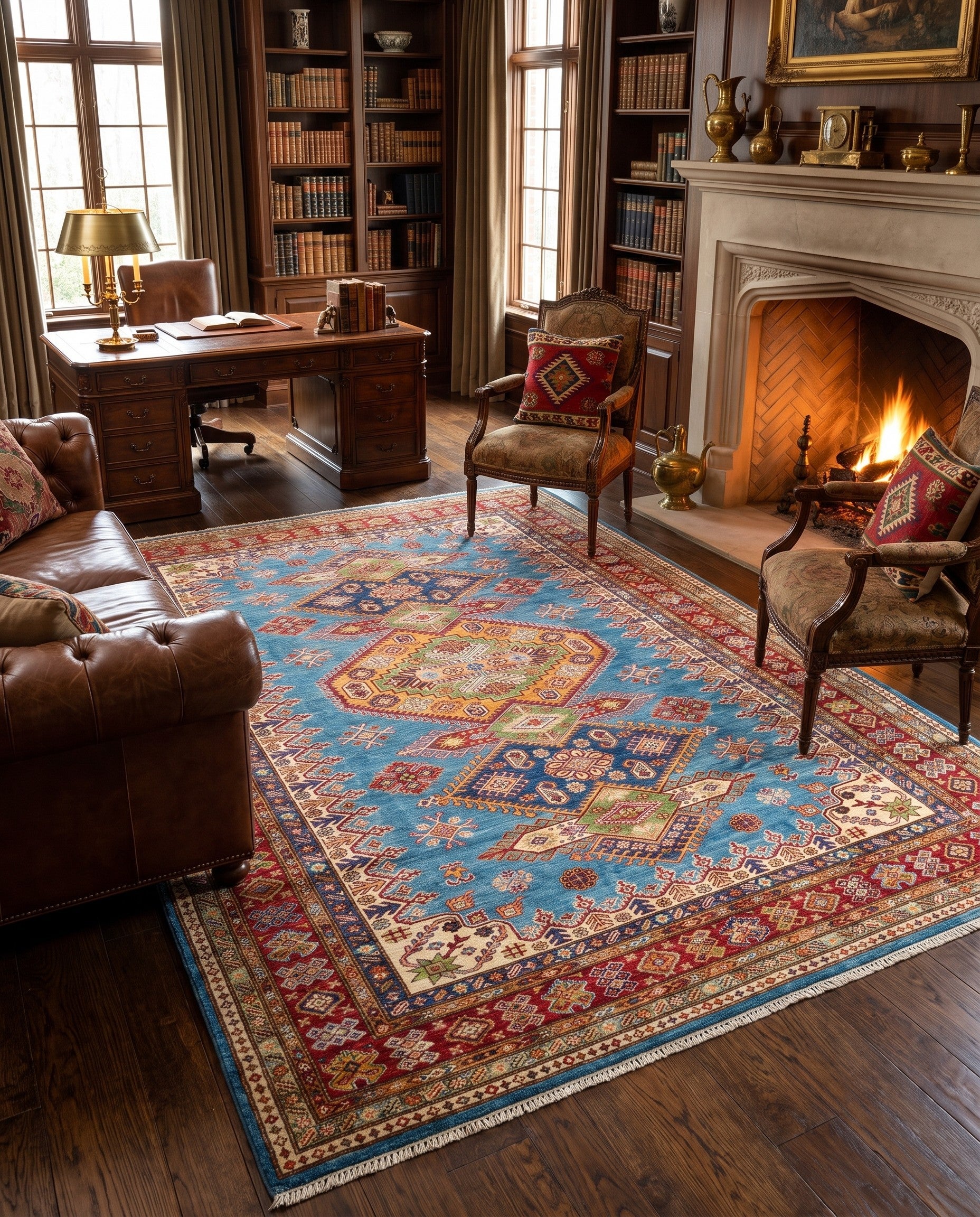 6' 10 x 10' 8 Hand Knotted Kazak Rug