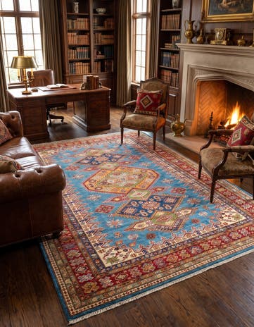 6' 10 x 10' 8 Hand Knotted Kazak Rug
