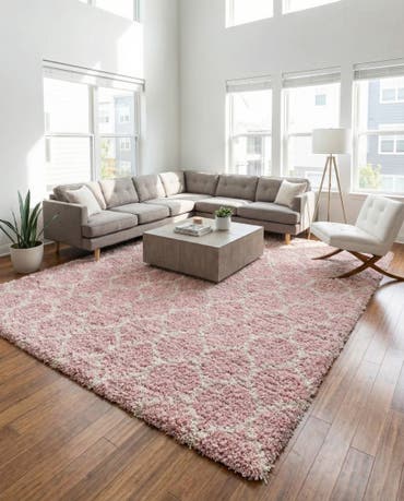  10' 8 x 14' Lattice Shag Rug