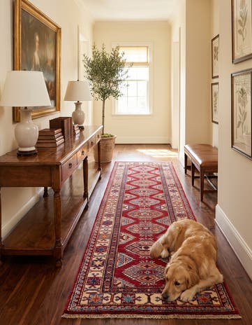 2' 7 x 10' 5 Hand Knotted Kazak Runner Rug