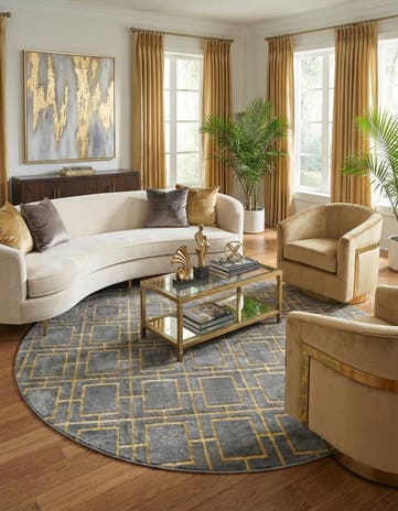 7' 10 x 7' 10 Marilyn Monroe™ Glam Deco Round Rug